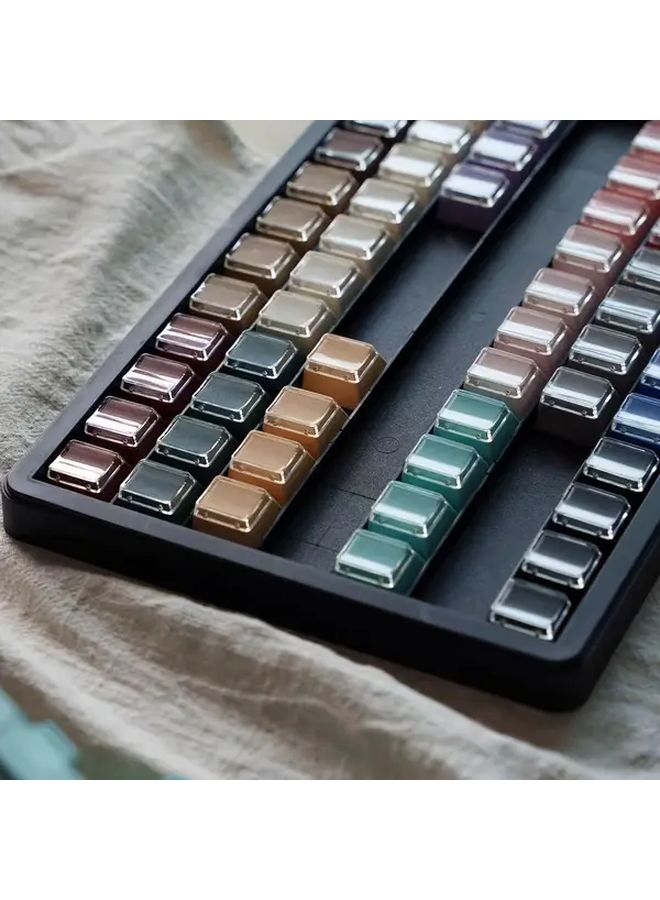 Brown Rainbow Keycaps For Mechanical Keyboard Colorful Office And Gaming Use - Image 2